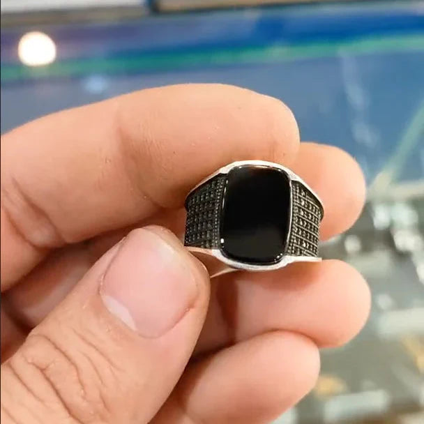 Black Onyx Turkish Ring HOP009
