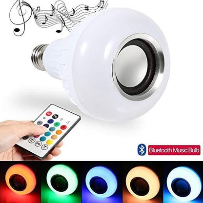 Led music bulb RGB wireless Bluetooth light bulb with speaker / 24-key remote control