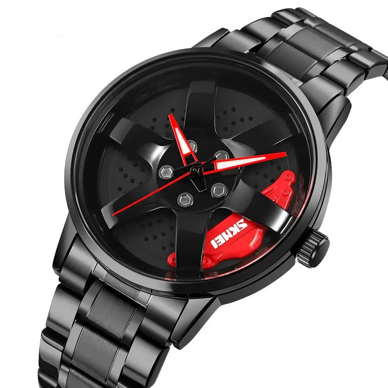GYRO WHYL - The Alloy Wheel Watch With Rotating Alloy Wheel and Stainless Steel Strap