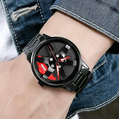GYRO WHYL - The Alloy Wheel Watch With Rotating Alloy Wheel and Stainless Steel Strap