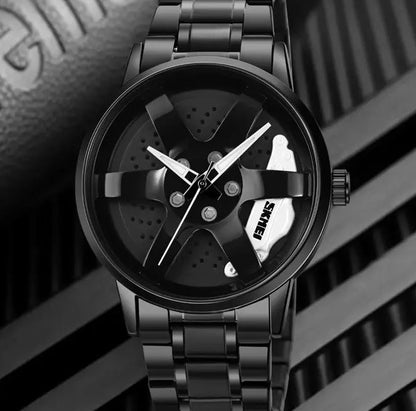 GYRO WHYL - The Alloy Wheel Watch With Rotating Alloy Wheel and Stainless Steel Strap
