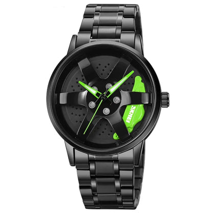 GYRO WHYL - The Alloy Wheel Watch With Rotating Alloy Wheel and Stainless Steel Strap