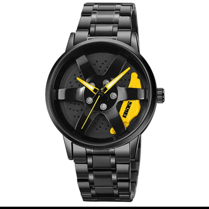 GYRO WHYL - The Alloy Wheel Watch With Rotating Alloy Wheel and Stainless Steel Strap