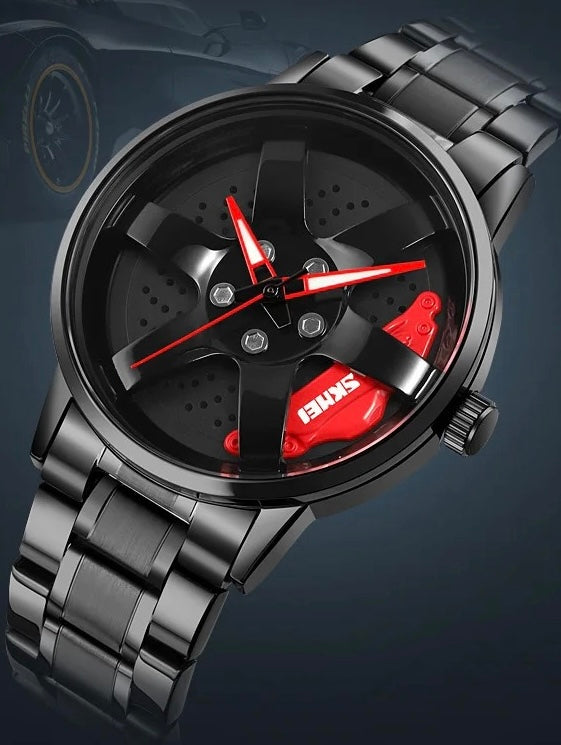 GYRO WHYL - The Alloy Wheel Watch With Rotating Alloy Wheel and Stainless Steel Strap