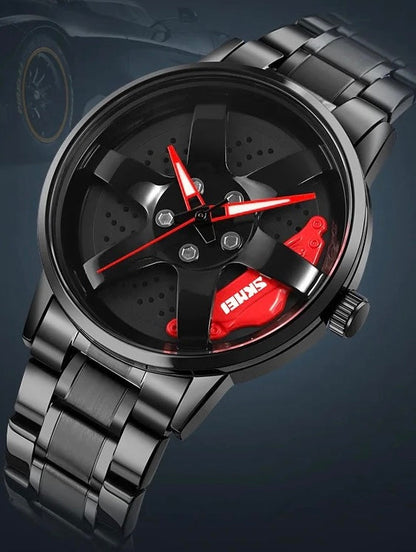 GYRO WHYL - The Alloy Wheel Watch With Rotating Alloy Wheel and Stainless Steel Strap