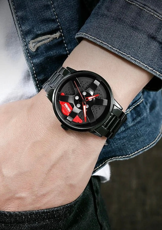 GYRO WHYL - The Alloy Wheel Watch With Rotating Alloy Wheel and Stainless Steel Strap