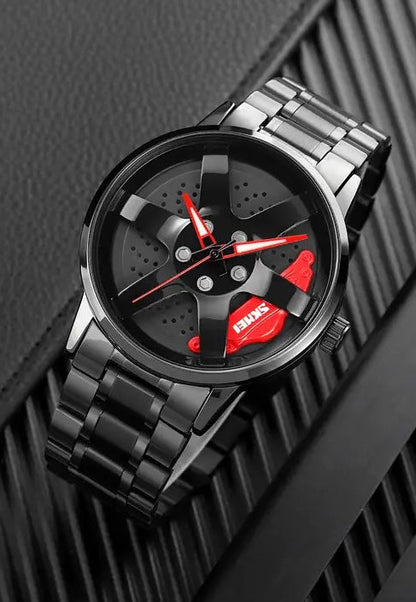 GYRO WHYL - The Alloy Wheel Watch With Rotating Alloy Wheel and Stainless Steel Strap