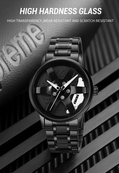 GYRO WHYL - The Alloy Wheel Watch With Rotating Alloy Wheel and Stainless Steel Strap