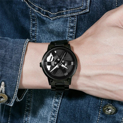 GYRO WHYL - The Alloy Wheel Watch With Rotating Alloy Wheel and Stainless Steel Strap
