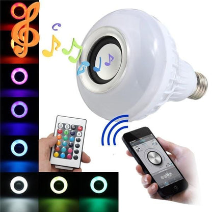 Led music bulb RGB wireless Bluetooth light bulb with speaker / 24-key remote control