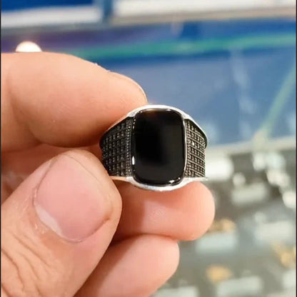 Black Onyx Turkish Ring HOP009