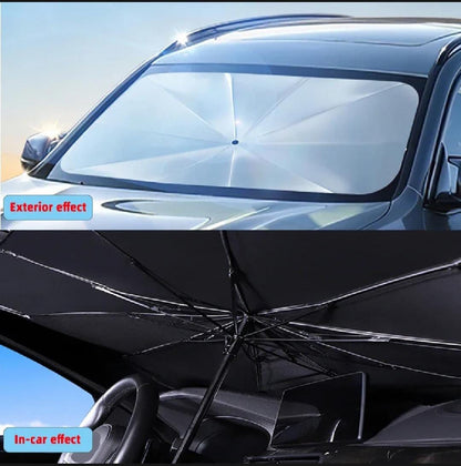 Car Umbrella Sun Shade Cover for Windshield UV Reflecting Foldable Front Car Sunshade Umbrella
