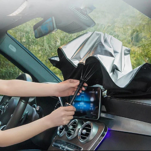 Car Umbrella Sun Shade Cover for Windshield UV Reflecting Foldable Front Car Sunshade Umbrella