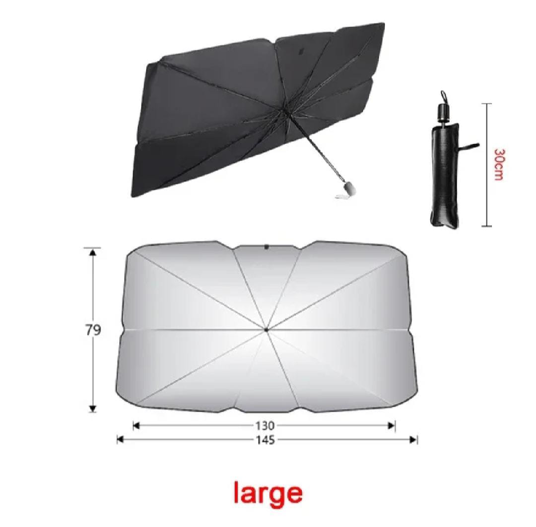 Car Umbrella Sun Shade Cover for Windshield UV Reflecting Foldable Front Car Sunshade Umbrella