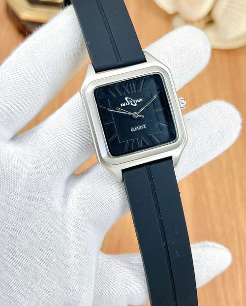 Smart Time Square Design Magnetic Lock & Silicon Straps watch