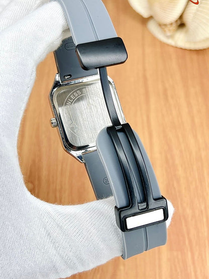 Smart Time Square Design Magnetic Lock & Silicon Straps watch