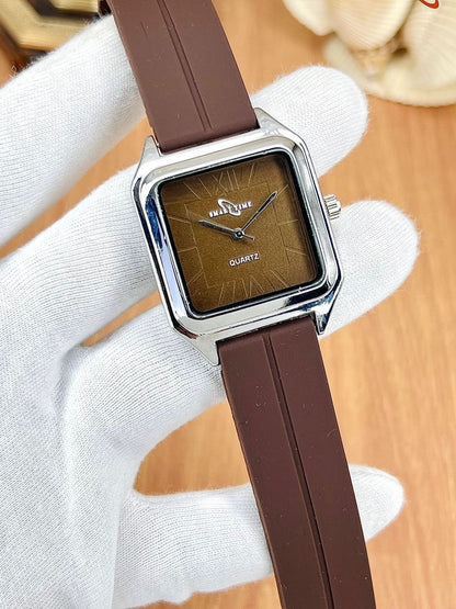 Smart Time Square Design Magnetic Lock & Silicon Straps watch