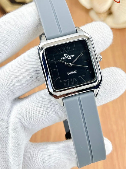 Smart Time Square Design Magnetic Lock & Silicon Straps watch